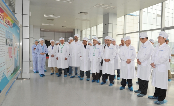 俄罗斯等多国青年学者来冰球突破-冰球突破豪华版_mg冰球游戏制药参观考察